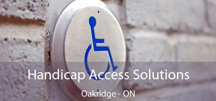  Handicap Access Solutions Oakridge - ON