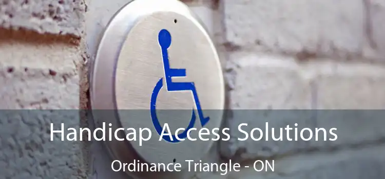  Handicap Access Solutions Ordinance Triangle - ON